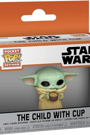 LLAVERO FUNKO POP THE MANDALORIAN THE CHILD WITH CUP