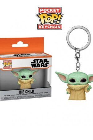 LLAVERO FUNKO POP THE CHILD USANDO LA FUERZA (THE MANDALORIAN) BABY YODA