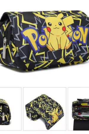 ESTUCHE ESCOLAR POKEMON PIKACHU DOBLE COMPARTIMIENTO