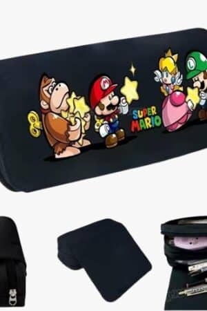 ESTUCHE ESCOLAR DOBLE COMPARTIMIENTO SUPER MARIO Y AMIGOS BABYS