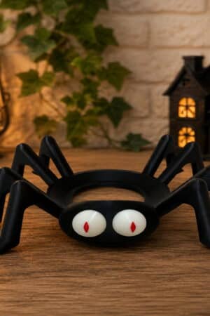 IMPRESION 3D ARAÑA CON OJOS ROJOS SOPORTE PARA ALEXA