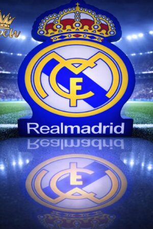 IMPRESION 3D LAMPARA REAL MADRID LED 8 COLORES