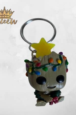 LLAVERO MINI FUNKO POP GROOT NAVIDEÑO