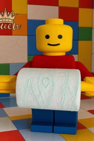 IMPRESION 3D SOPORTE PAPEL HIGIENICO LEGO