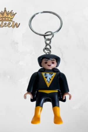 LLAVERO MINI PLAYMOBIL BLACK ADAM  KINDER