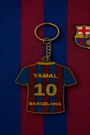 IMPRESION 3D LLAVERO  O CUELGA MOCHILA BARCELONA LAMINE YAMAL