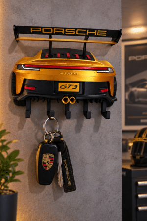 IMPRESION 3D SOPORTE COLGADOR DE LLAVES PORSCHE GT3