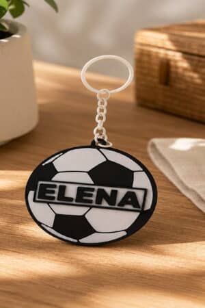 IMPRESION 3D LLAVERO CUELGA MOCHILAS BALON FUTBOL PERSONALIZABLE