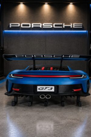 IMPRESION 3D SOPORTE CUELGA LLAVES PORSCHE GT3 AZUL