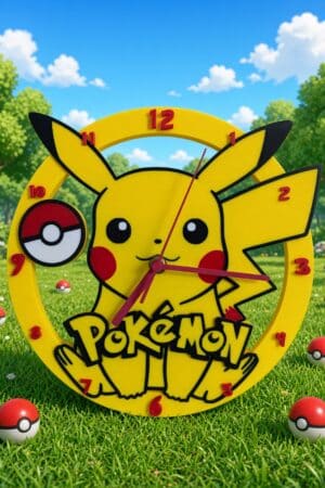 IMPRESIÓN 3D RELOJ POKEMON PIKACHU