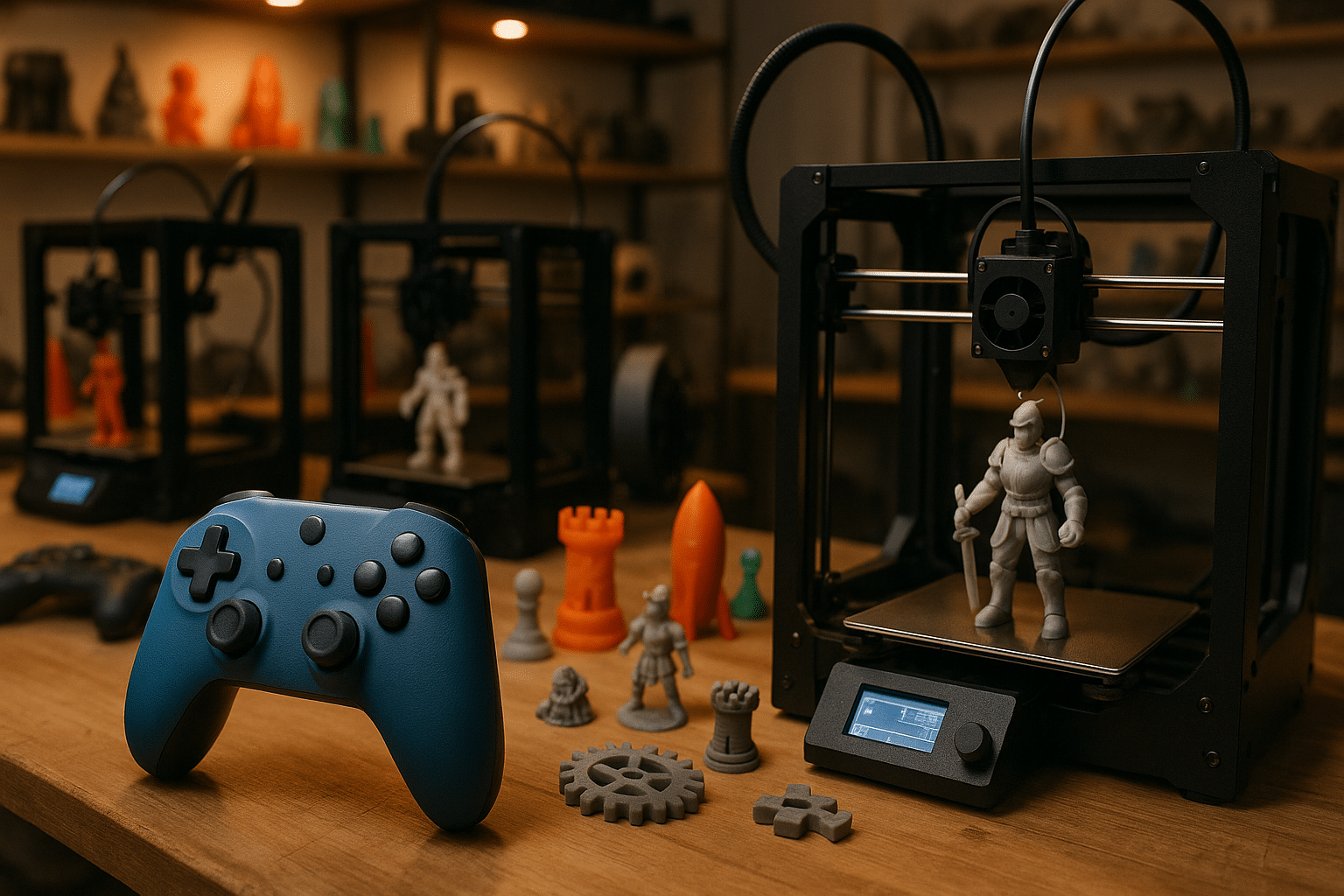 Productos gaming innovadores hechos en impresión 3D