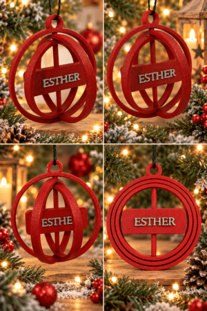 IMPRESIÓN 3D ADORBO NAVIDAD ÁRBOL PEGABLE PERSONALIZABLE